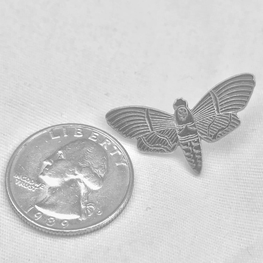 Goth Moth Pin - Picture 3 of 5
